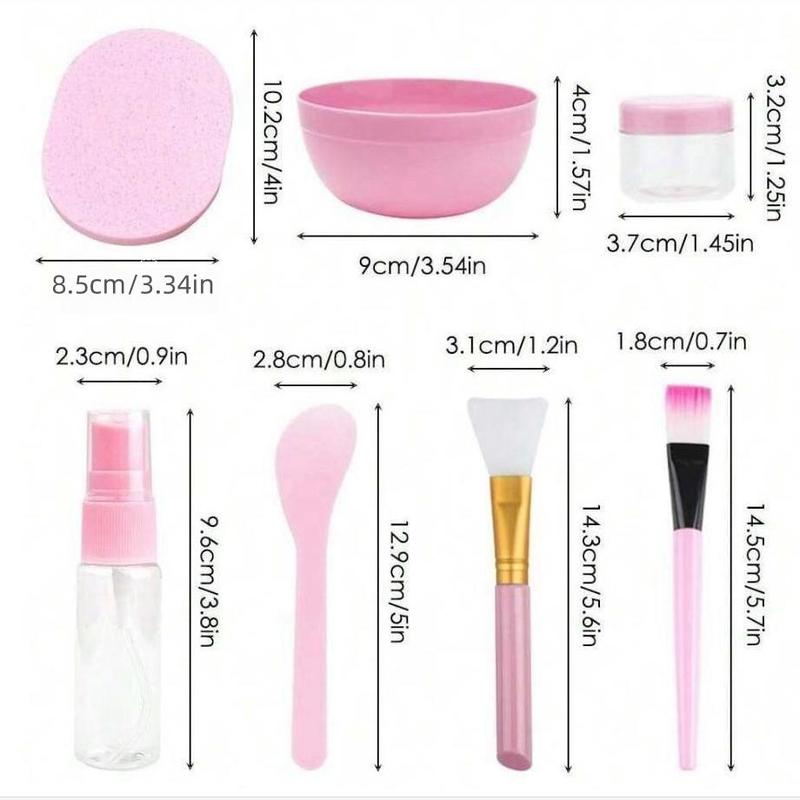 DIY Face Mask Mixing Tool Set, 11pcs set DIY Face Tool, Including Mixing Bowl, Brush Sticks, Spatula, Spray Bottle, Adjustable Headband, Facial Skincare Tool Set