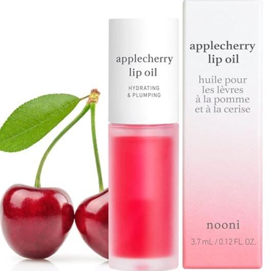 NOONI Korean Lip Oil - Appleberry | Lip Stain, Gift, Moisturizing, Revitalizing, and Tinting for Dry Lips with Raspberry Fruit Extract, Holiday, Christmas Gift, 0.12 Fl Oz, Stocking Stuffers