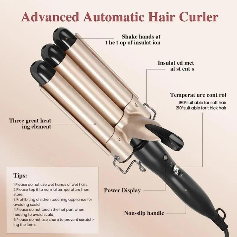 22 25mm Electric Hair Curler, 1 Count Professional Ceramic Hair Curler, Hair Styling Tool for Home & Salon Use, Hair Curling Iron for Women & Girls