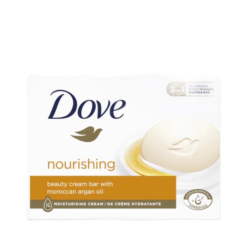 Dove Nourishing Beauty Cream Bar with Moroccan Argan Oil - 8 Bars, 90g