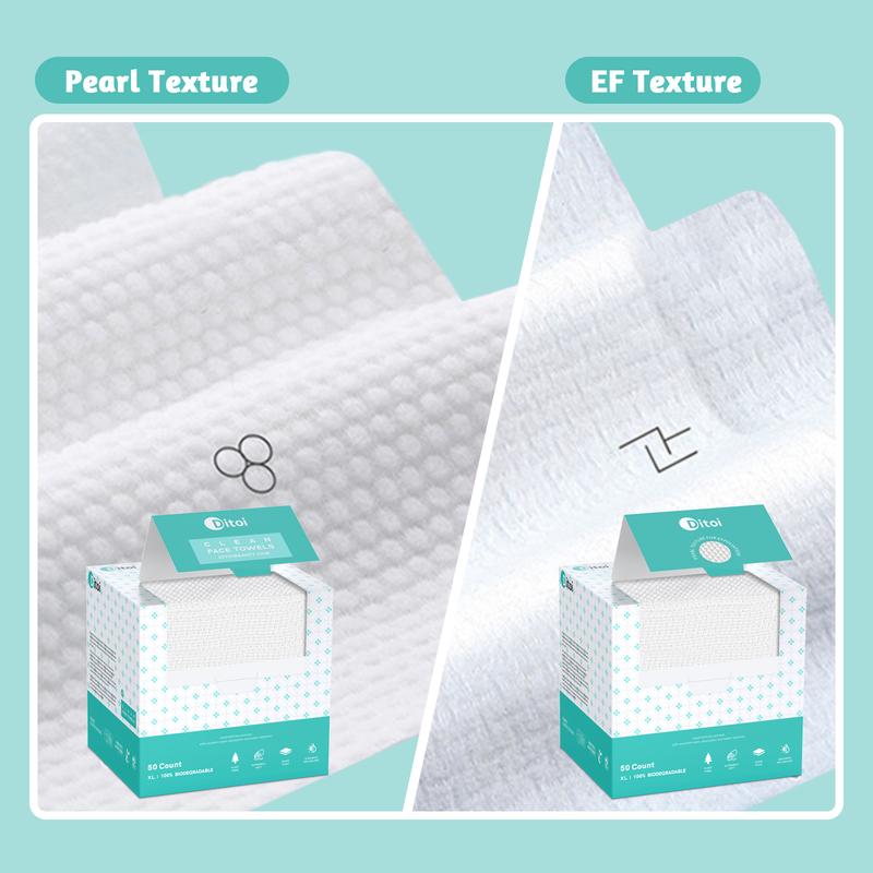 Ditoi Disposable Face Towels Soft Absorbent Thick Biodegradable Dry Makeup Remover Wipes