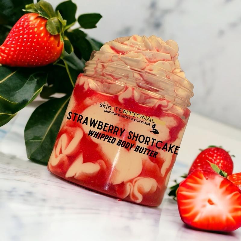 Strawberry Shortcake whipped body butter for glowing soft moisturized fragrant skin 4oz Body Care Cream Lotions