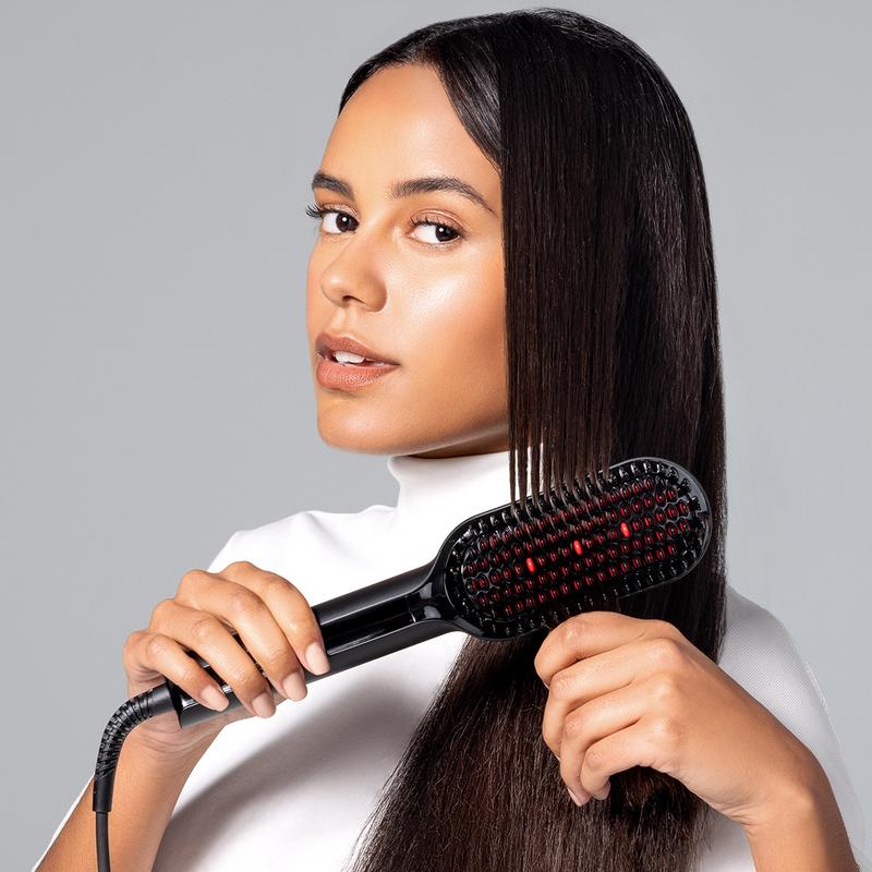 TYMO iONIC PLUS Hair Straightener Brush with Smooth Bristles