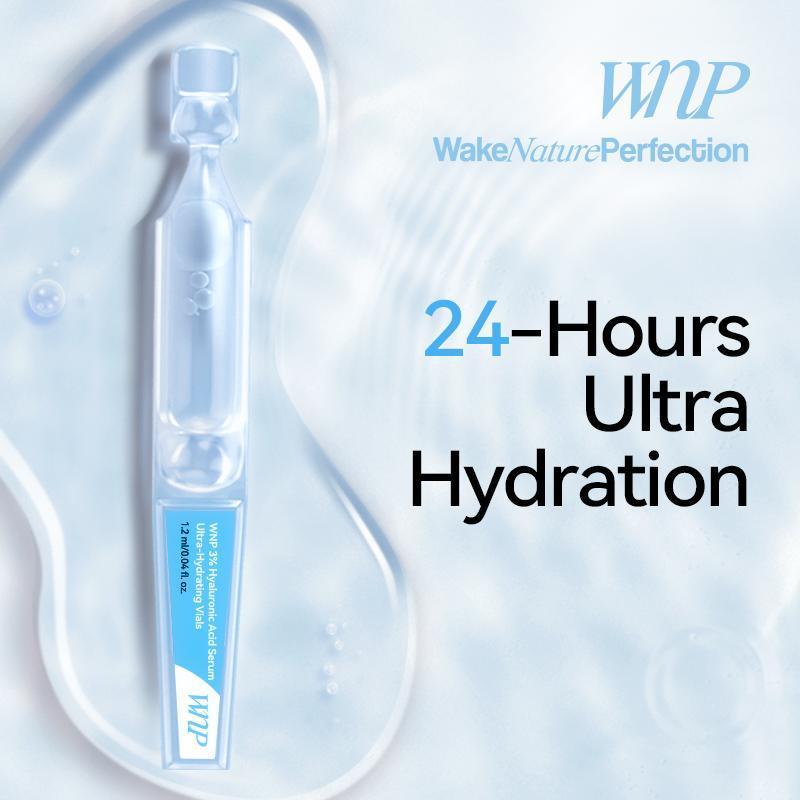 WNP Ultra-Hydrating Serum | 3% Hyaluronic Acid Glass Skin Single-Use Vials Skincare Comfort