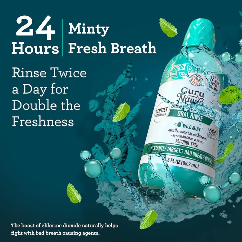 GuruNanda Breath Harmonizer Oral Rinse Mouthwash - 3 oz