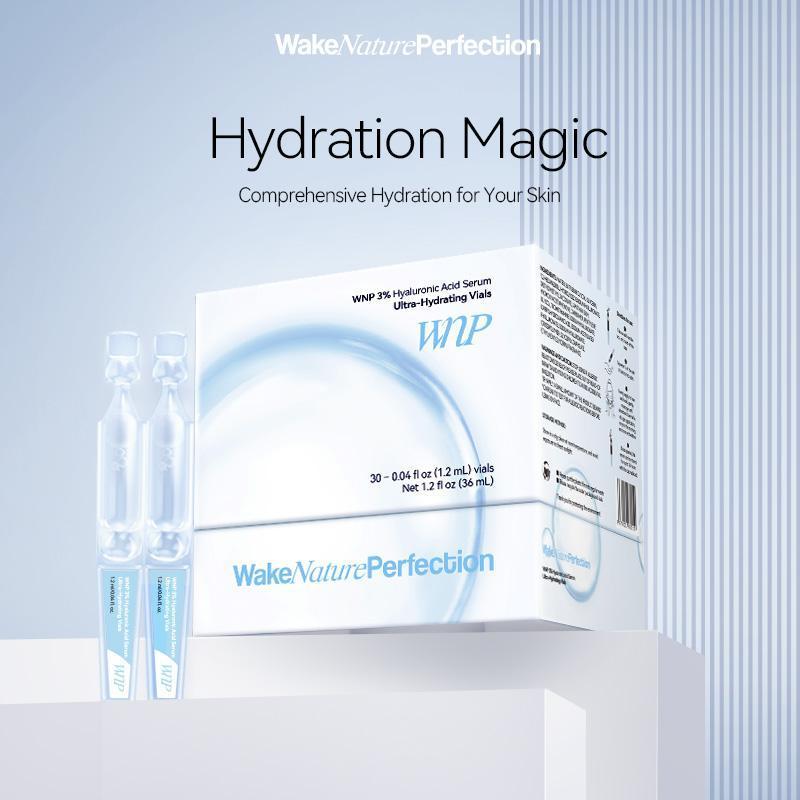 WNP Ultra-Hydrating Serum | 3% Hyaluronic Acid Glass Skin Single-Use Vials Skincare Comfort