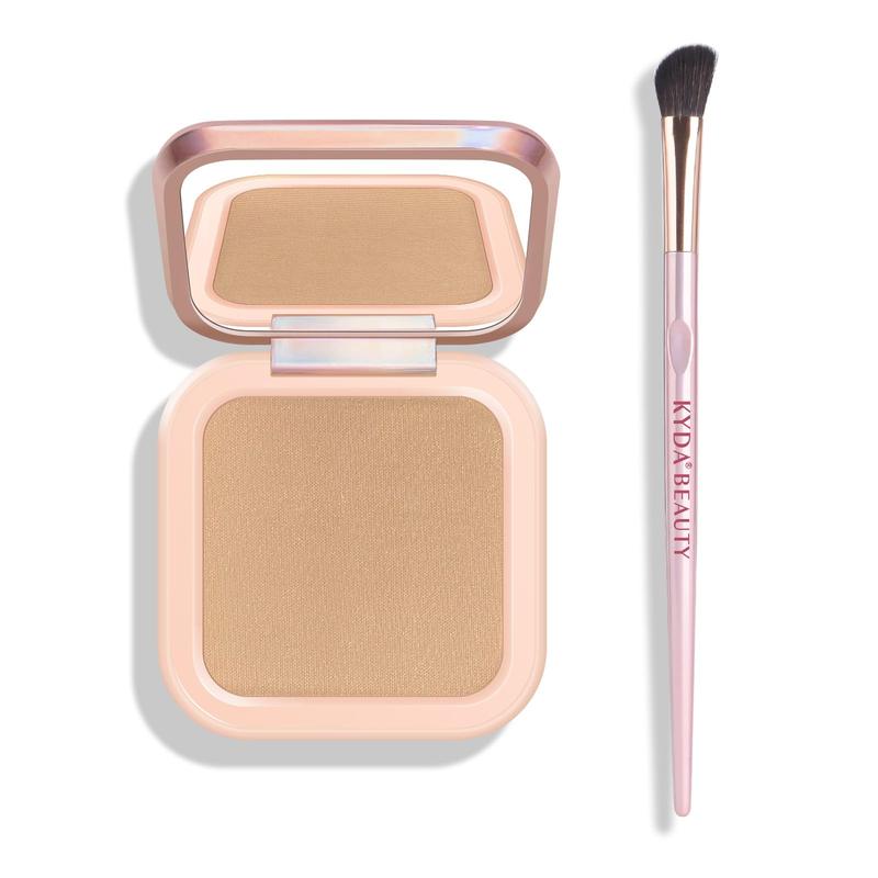 Face Highlighter Palette, High Glossy Face Illuminator Palette, Narutal Glow Finish, Pearl Shimmer Smooth Baked Powder, Lasting Sparkling Highlighter Makeup-SUN GLOW