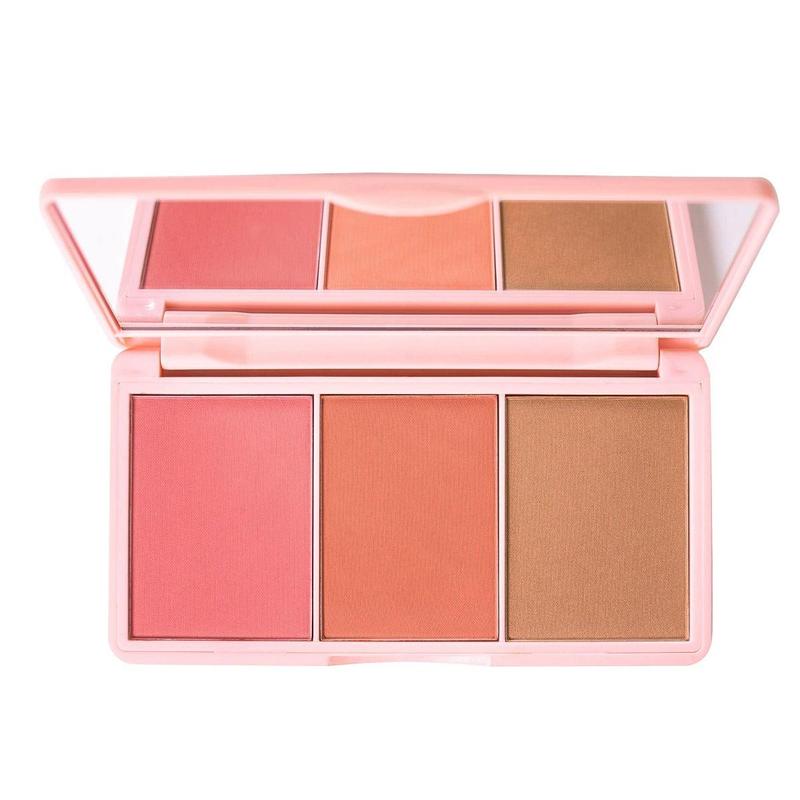 KimChi Chic Cheeky 3SOME Blush Trio Palette, Vegan and Cruelty Free Makeup Powder Compact - Flash Sale