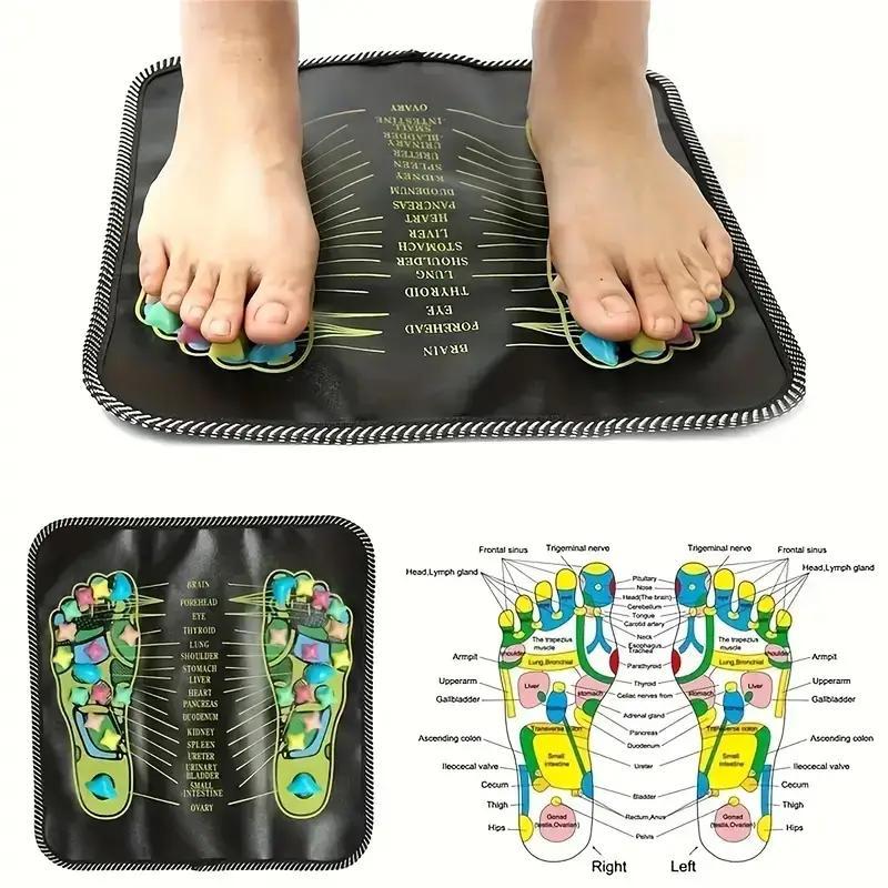 Foot Massage Pad, 1 Count Professional Stone Foot Massage Cushion for Home & Gym, Manual Body Care Massage Tool for Women & Men