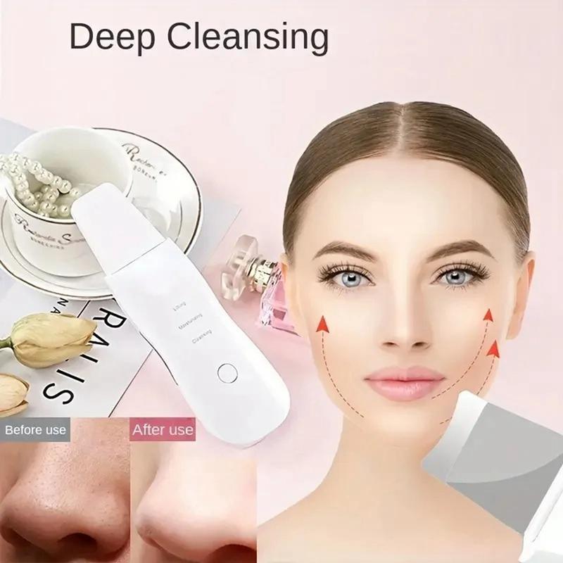 Ultrasonic Skin Scrubber Vibration Face Spatula Blackhead Remover Shovel Clean Cavitation Peeling Facial Lifting Comfort