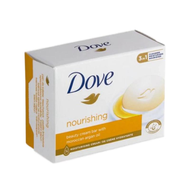 Dove Nourishing Beauty Cream Bar with Moroccan Argan Oil - 8 Bars, 90g