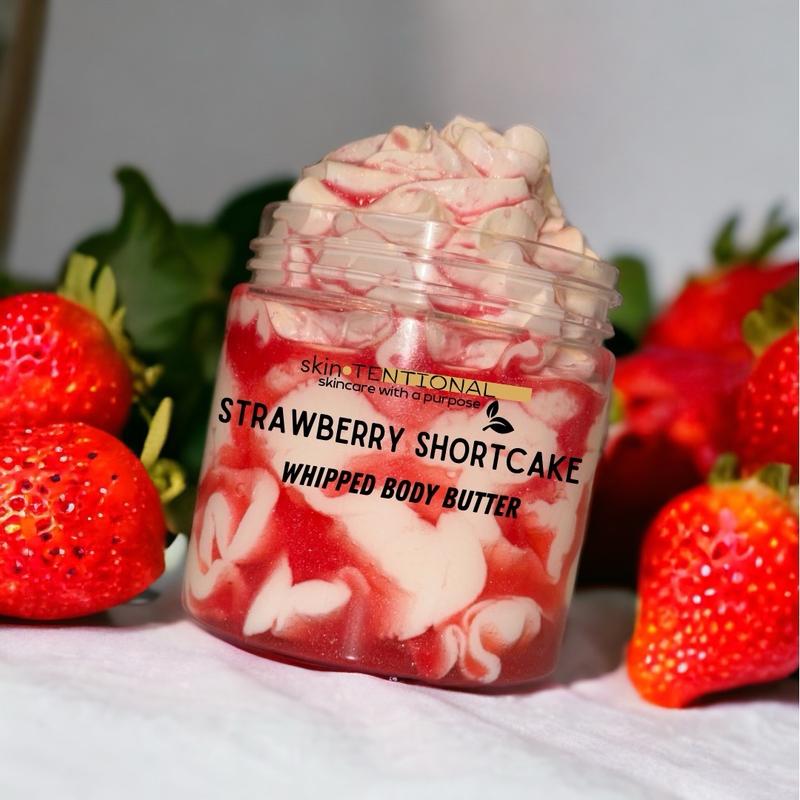 Strawberry Shortcake whipped body butter for glowing soft moisturized fragrant skin 4oz Body Care Cream Lotions