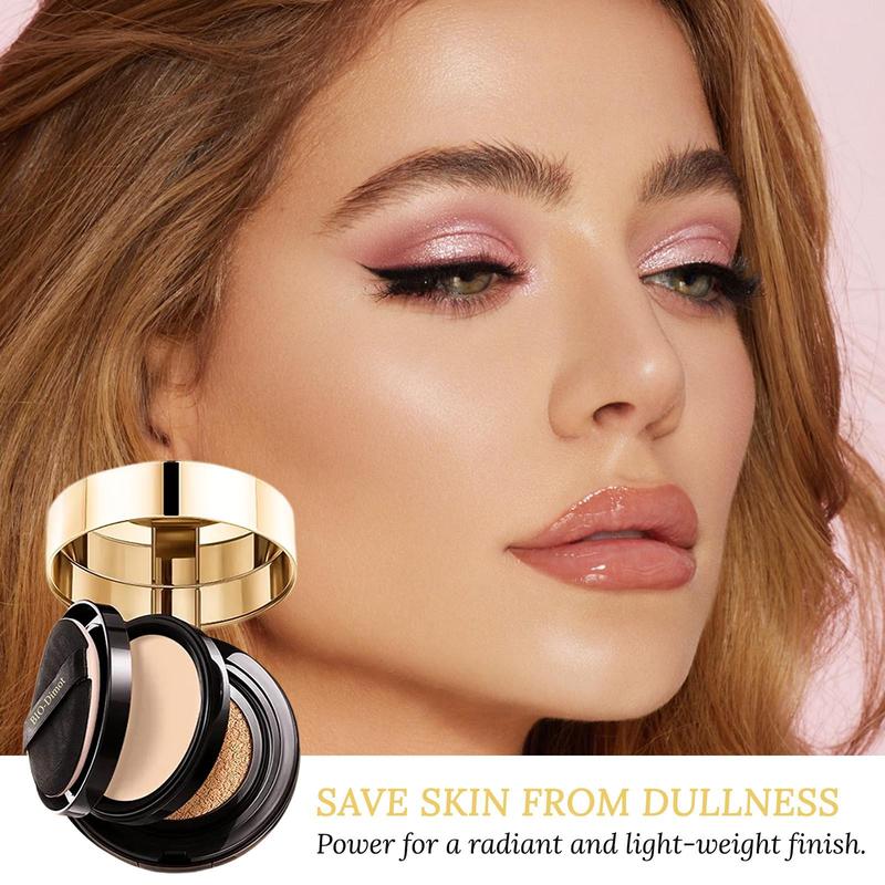 2 in 1 Cushion Foundation & Pressed Powder, Long Lasting Matte Concealer Cushion Foundation, Full Coverage Pressed Powder, Cosmetic for Women & Girls