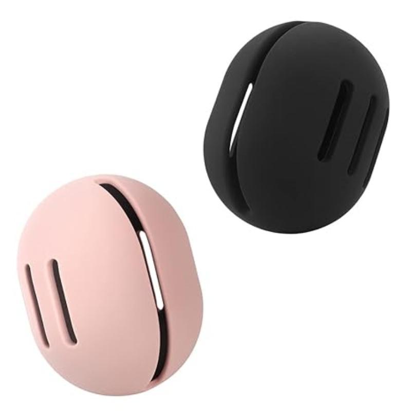 Silicone Makeup Sponge Holder, 2pcs Capsule Design Breathable Makeup Sponge Carrying Case with Double-sided Vents, Dustproof Portable Cosmetic Organizer for Travel & Home Use