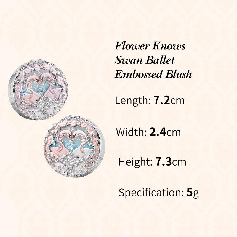 Flower Knows Swan Ballet Collection Embossed Blush