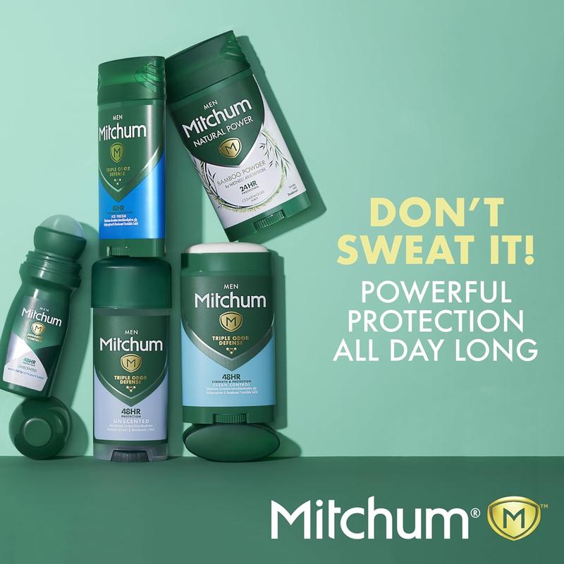 Mitchum Men's Deodorant, Antiperspirant Stick, Triple Odor Defense Invisible Solid, 48 Hr Protection, Dermatologist Tested, Clean Control, 2.7 Oz (Pack of 1)