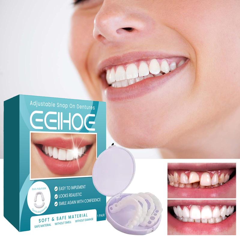 EELHOE Adjustable Buckle Denture Temporary Fillings Interdental Fillings Orthodontic Denture Kits Oral Adjustable Snap-On