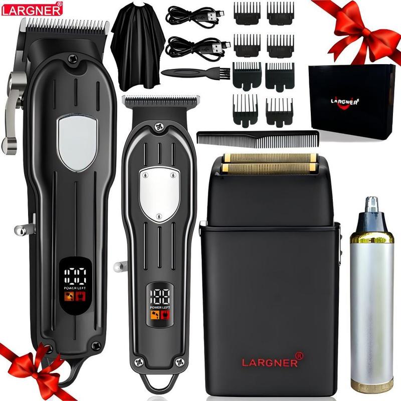 4 in 1 Electric Hair Trimmer Set, 1 Set Rechargeable Hair Shaver Set, Easy To Use, Professional Hair Grooming Kit for Men, Barber Kit,  Hair Cutters