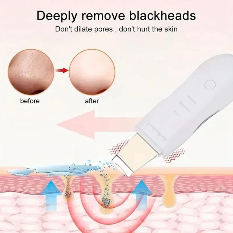 Ultrasonic Skin Scrubber Vibration Face Spatula Blackhead Remover Shovel Clean Cavitation Peeling Facial Lifting Comfort