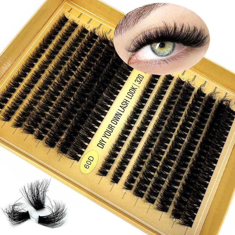 Mixed Length Individual False Eyelashes, 1 Box Natural Look Eyelash Extensions, Self Grafting Curl Eyelashes, Eye Makeup Enhancement False Eyelashes, Lash Clusters Kit