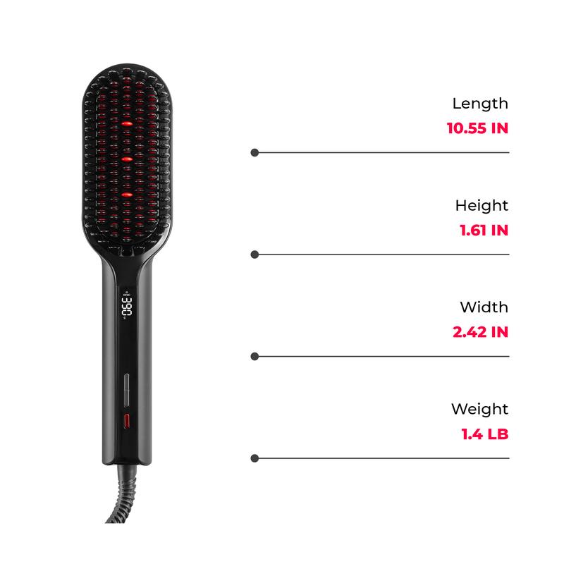 TYMO iONIC PLUS Hair Straightener Brush with Smooth Bristles