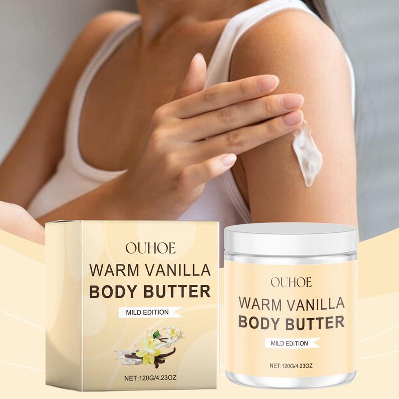 Vanilla Body Body Butter, 1 Box 2 Boxes Gentle Exfoliating Body Scrub Cream, Deep Cleansing & Nourishing Body Care Product for Women & Men