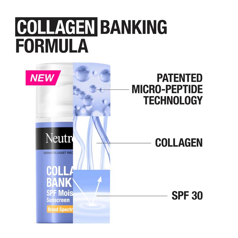 Neutrogena Collagen Bank Daily Face Moisturizer with SPF 30, 2 fl. oz Skincare Fragrance