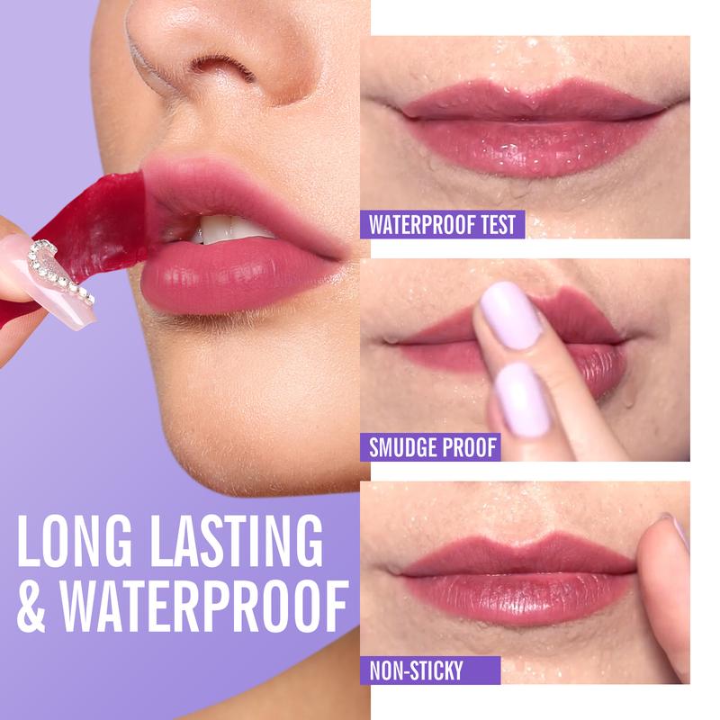 KIMUSE Lip Stain Peel Off Long Lasting Waterproof and Transfer Proof Matte Finish Color Gloss