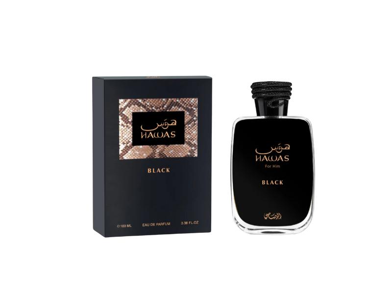 HAWAS BLACK FOR MEN 3.4 EDP NEW Official Release long lasting