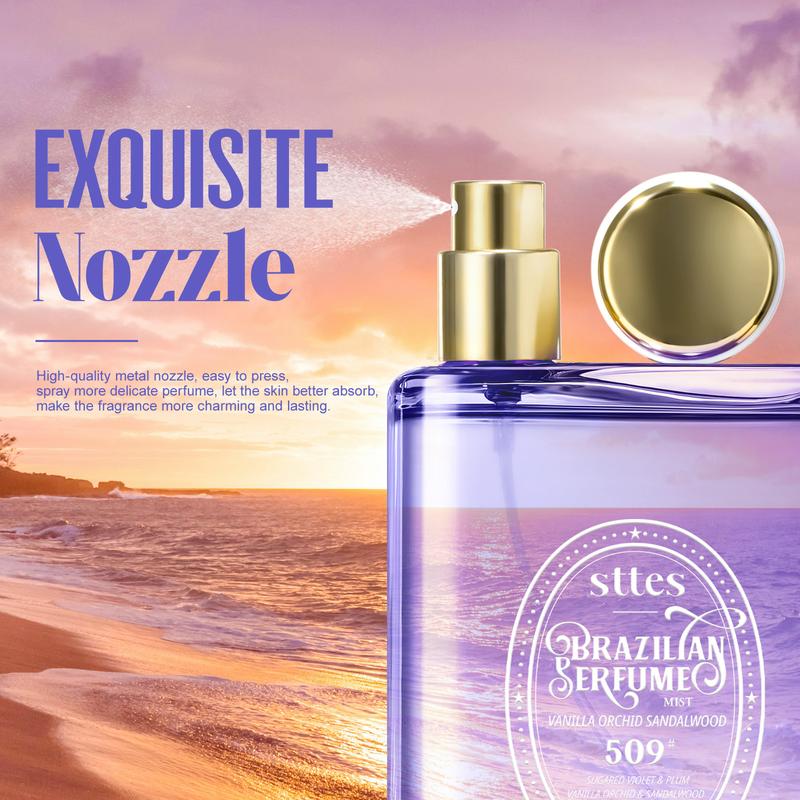 Sttes brazilian Perfume 509#（VANILLA ORCHID SANDALWOOD） - Eau De Perfume 100ml (3.4fl Oz)  Woody food tune (Vanilla+Orchid+Sandalwood) sttes brazilian