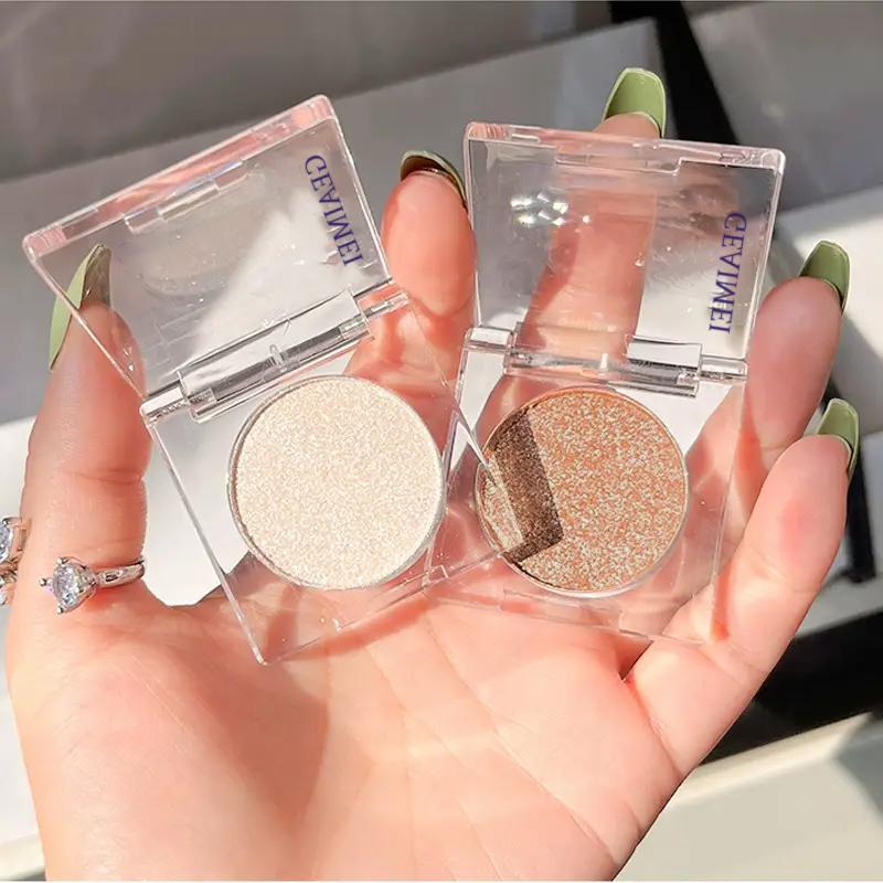 Glitter Eyeshadow, Single Color Shimmering Eye Shadow, Glittering Brightening Highlighting Eyeshadow Powder, Long Lasting Sweat-proof Eye Shadow Makeup Products