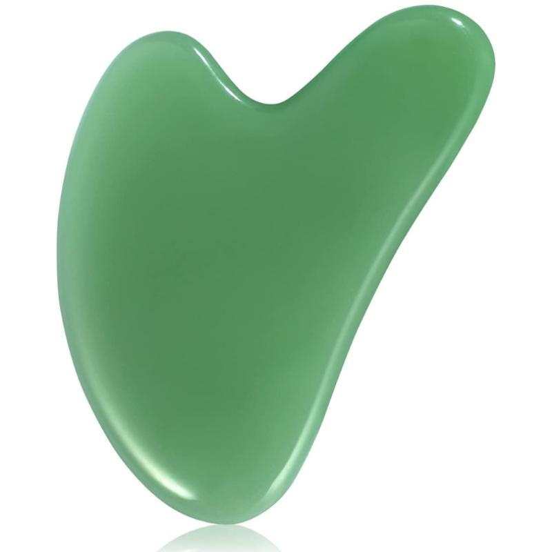 Manual Face Massager, Comfort Imitation Jade Gua Sha Stone for Scraping & Lifting, Skincare Gift