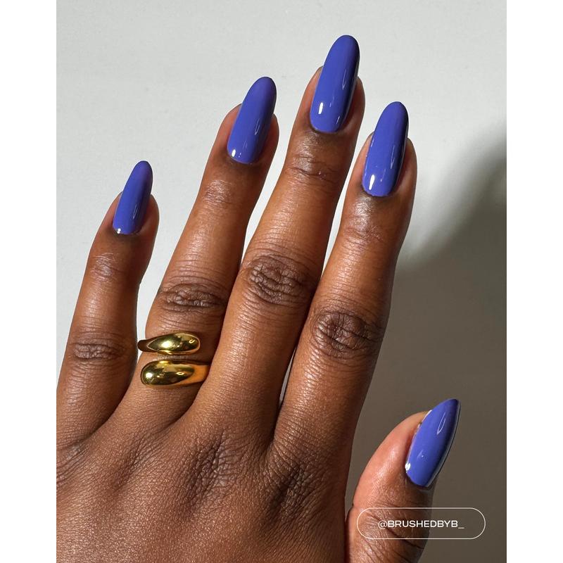 Que Groovy - Peri purple polish with a crelly finish