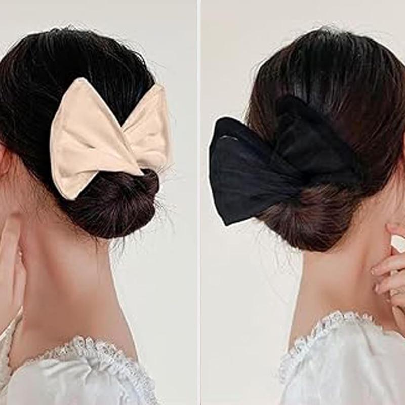 Solid Color Hair Bun Maker, 3 Counts Lazy Hair Curler, Strong Flexible Bow Maker, Heatless Styling Tools for Women & Girls