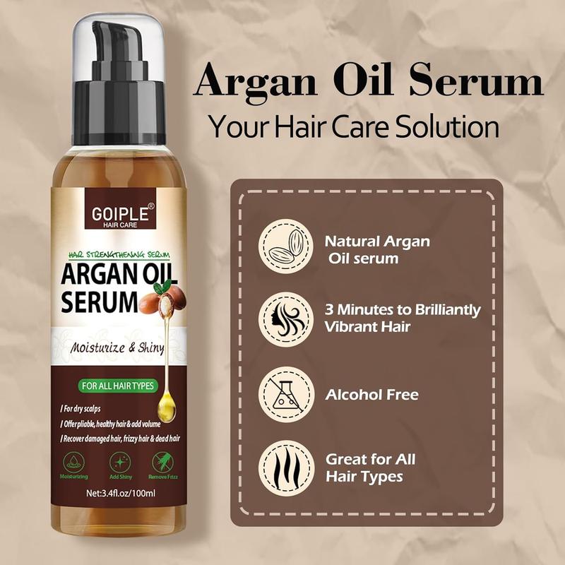 Argan Protein Hair Oil Serum Argan Oil Styling &  Oil - Anti Frizz Control Nourishes & Repair Argan Oil for Dry Damaged Hair & Sclap Heat Protectant Serum for Shine Prevent Hair Burns