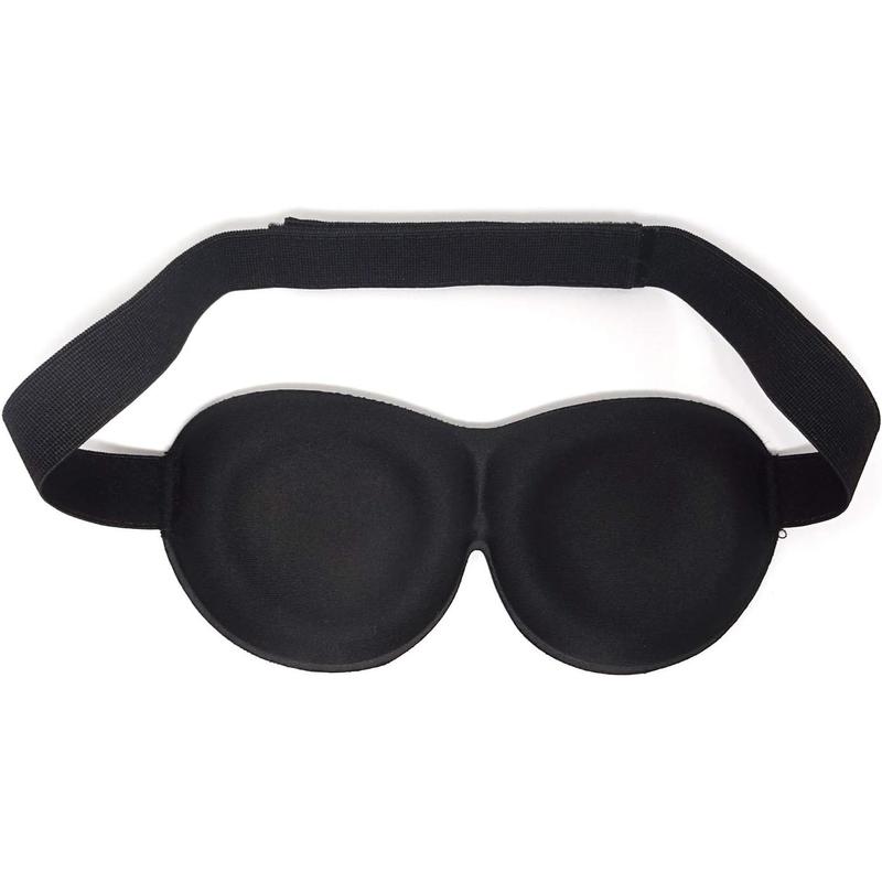 3D Funny Eyeshade Soft Sleep Eye Mask with Adjustable  Strap for Travel, Game, Party, Rest, Sleeping, etc (for Man) Black