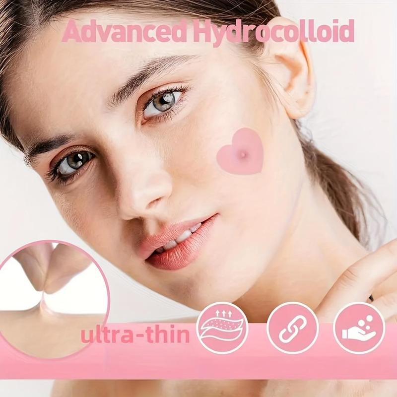 Heart Shaped Acne Patch, 24pcs set Invisible Acne Covering Sticker, Pimple Patch, Facial Skin Care Product for Women & Men, Christmas Gift