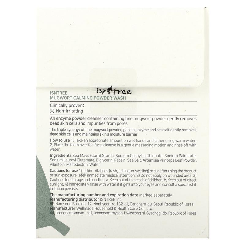 ISNtree Mugwort Calming Powder Wash, 25 Packets, 0.03 oz (1 g) Each