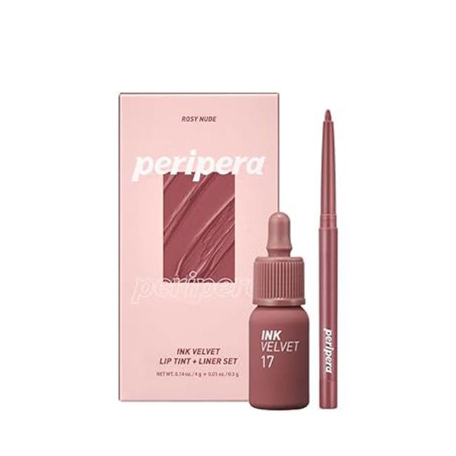 [PERIPERA Official Shop] PERIPERA Ink Velvet Lip Liner Set | Lip Tint + Lipliner | Long-Lasting Creamy texture | Velvet semi-matte finish | K-beauty