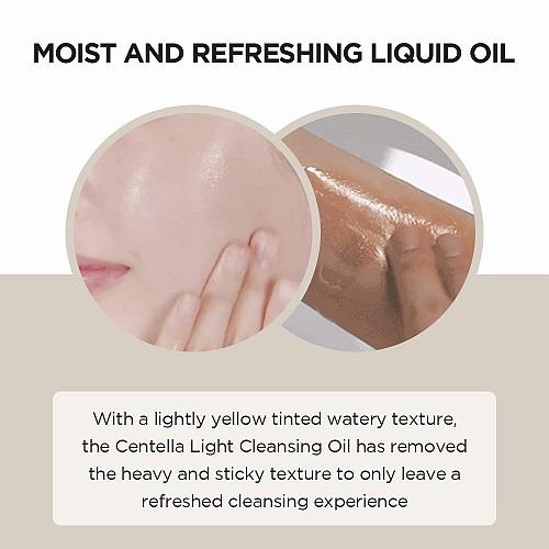 [SKIN1004 Official Shop MadagascarCentella Light Cleansing Oil 6.76 fl.oz200ml, Pure and Light Oil with FreshCleansing Effect, Micellar CleansingHypoallergenic Use Cleanser Makeup Makeup Remover Cosmetic