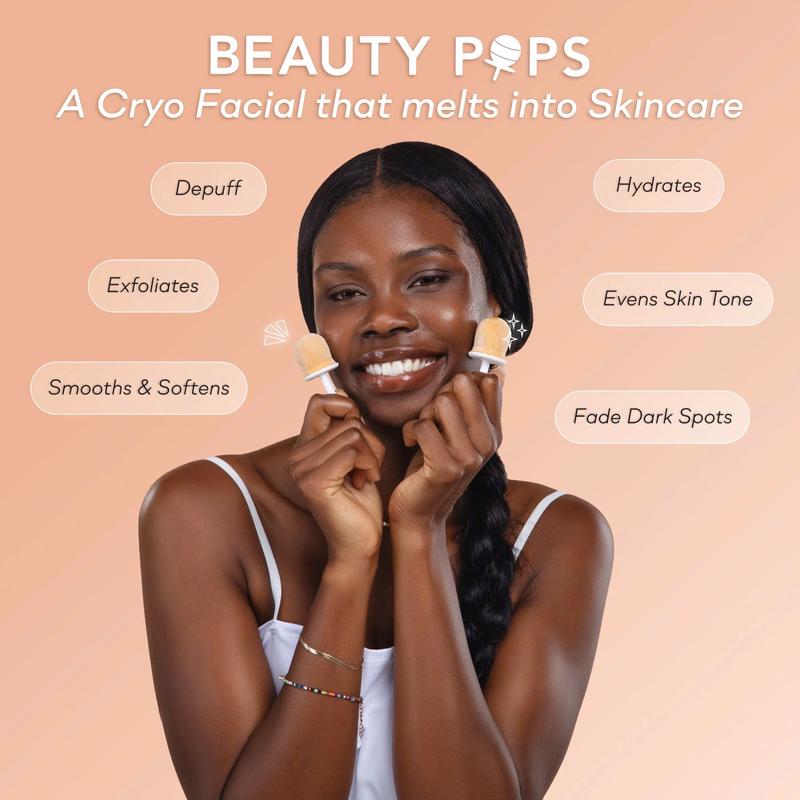 BEAUTY POPS Glow Enzyme Ice Face Mask Kit Skincare Moisturizer Turmeric Papaya Aloe Vera  brightening Facial Banana Hydrate Skin Repair Comfort