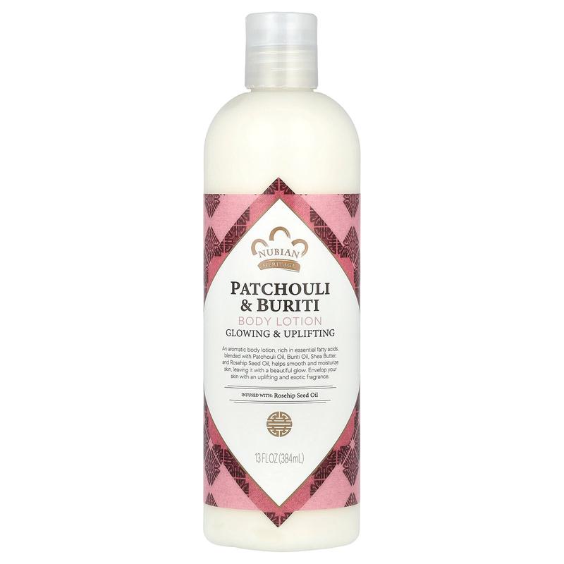 Nubian Heritage Body Lotion, Patchouli & Buriti , 13 fl oz (384 ml)