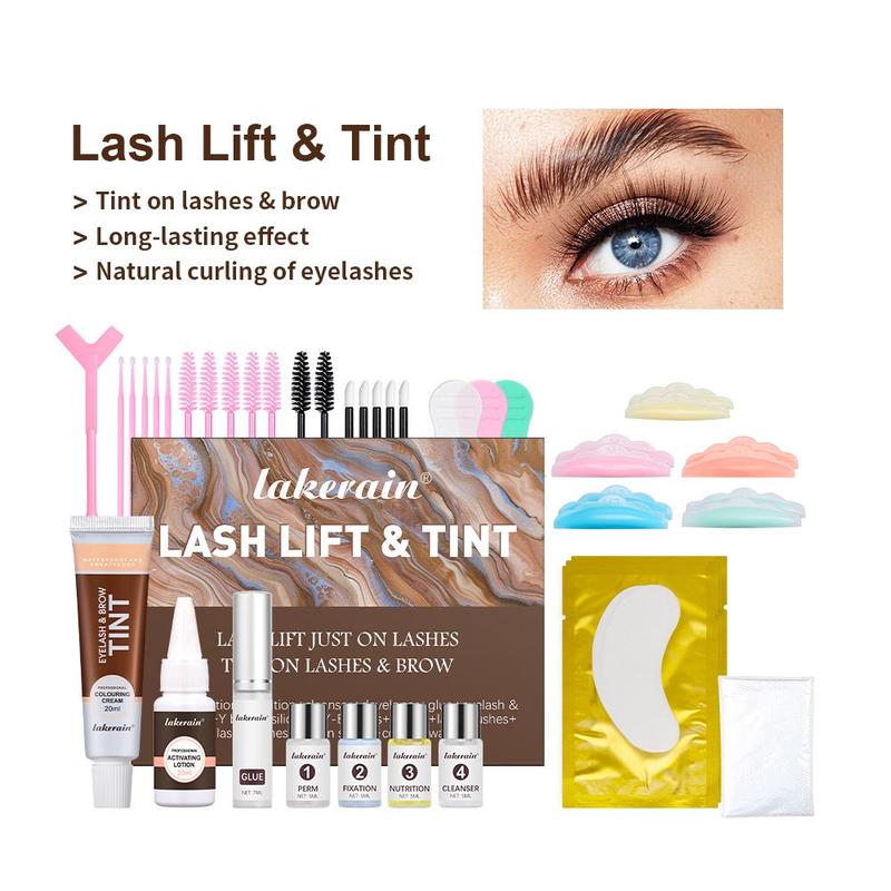 Eyelash Lift & Tint Kit, 1 Set Waterproof Eyelash Perming Kit, Professional Lash Perm Kit, Eye Makeup Kit for Women & Girls