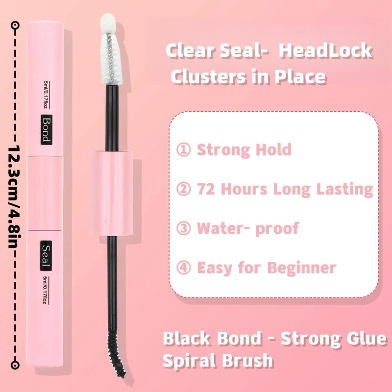 DIY Summer Lash Extensions Lash Clusters Kit, 1 Box Mixed 8-16mm Cluster Lashes & Eyelash Extension Glue & Lash Glue Remover Tweezers, Natural Look Cluster Lashes Extensions Makeup Products, Eyelashes Extensions Kit, Christmas Gift