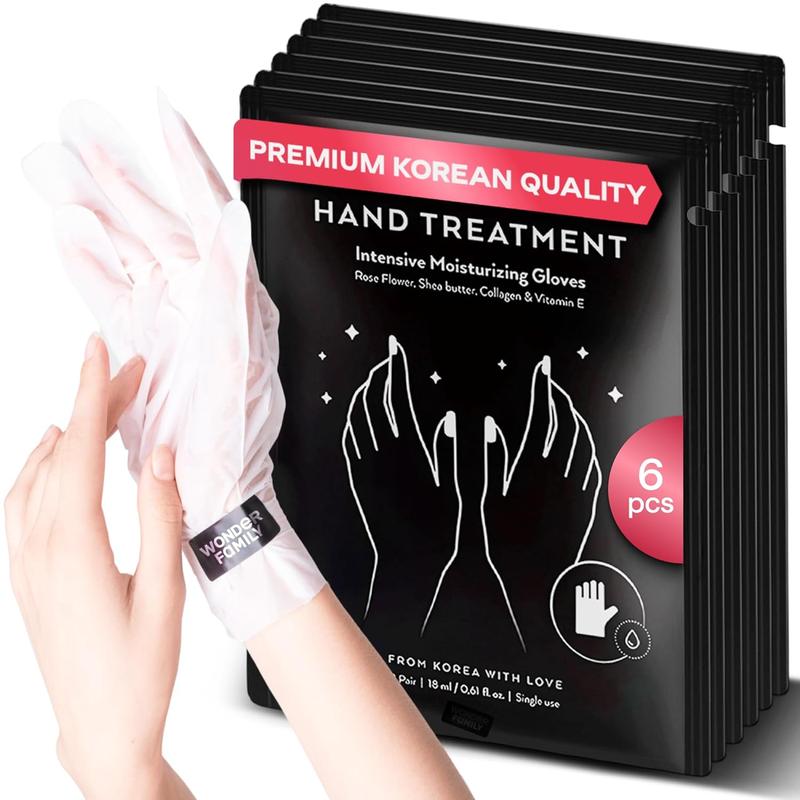 Moisturizing Gloves for Overnight Hand Treatment & Care - Hand Moisturizer Gloves Overnight - Hand Mask Gloves for Relaxing Hand Spa - Collagen Hand Gloves - Lotion Infused Moisturizing Gloves 6 Pack