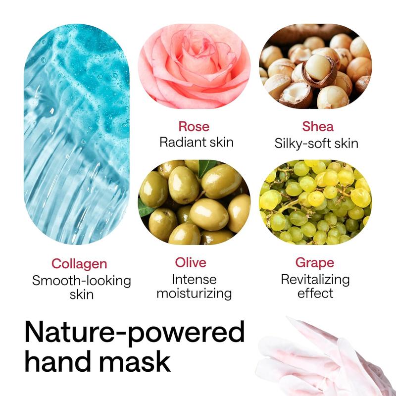 Moisturizing Gloves for Overnight Hand Treatment & Care - Hand Moisturizer Gloves Overnight - Hand Mask Gloves for Relaxing Hand Spa - Collagen Hand Gloves - Lotion Infused Moisturizing Gloves 6 Pack