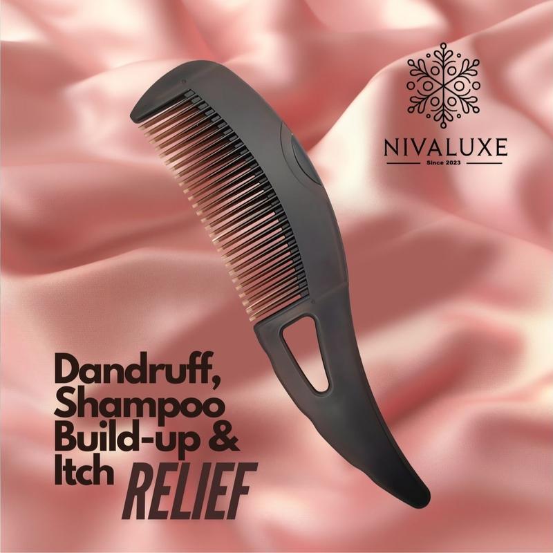 [NIVALUXE] Dandruff Detox Comb for Scalp Sweeping and Scalp Build-ups Removal Gift Haircare Daily Heatless Daily Heatless energy massage hair quality