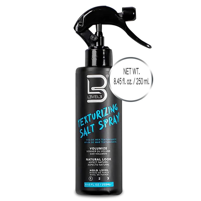 L3 Level 3 Sea Salt Texturizing Spray - Creates Beachy Waves and Texture - Casual Hair Finish Gel Haircare