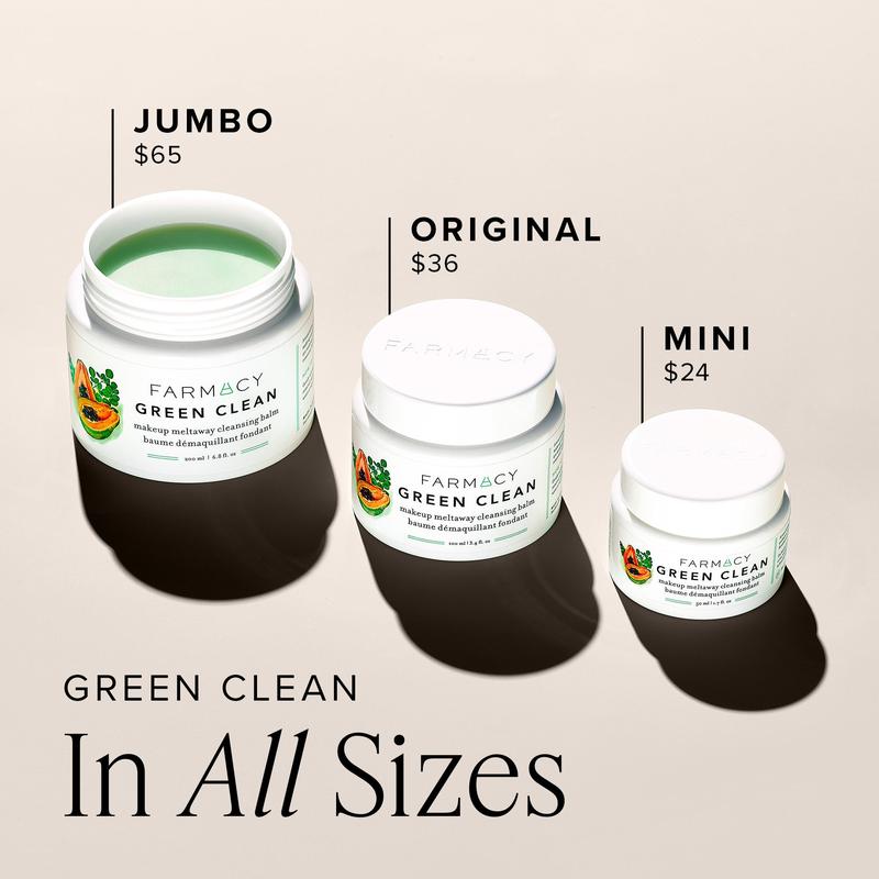 Farmacy Natural Cleansing Balm - Green Clean Makeup Remover Balm - Effortlessly Removes Makeup & SPF - 50ml