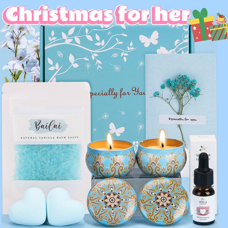 [Unique Gifts for her]8Pcs Self Care Spa Gift for Women,Christmas Day gift,New Year gift,Relaxation Skin Care Set for Girlfriends Mom Mother Wife Best Gift